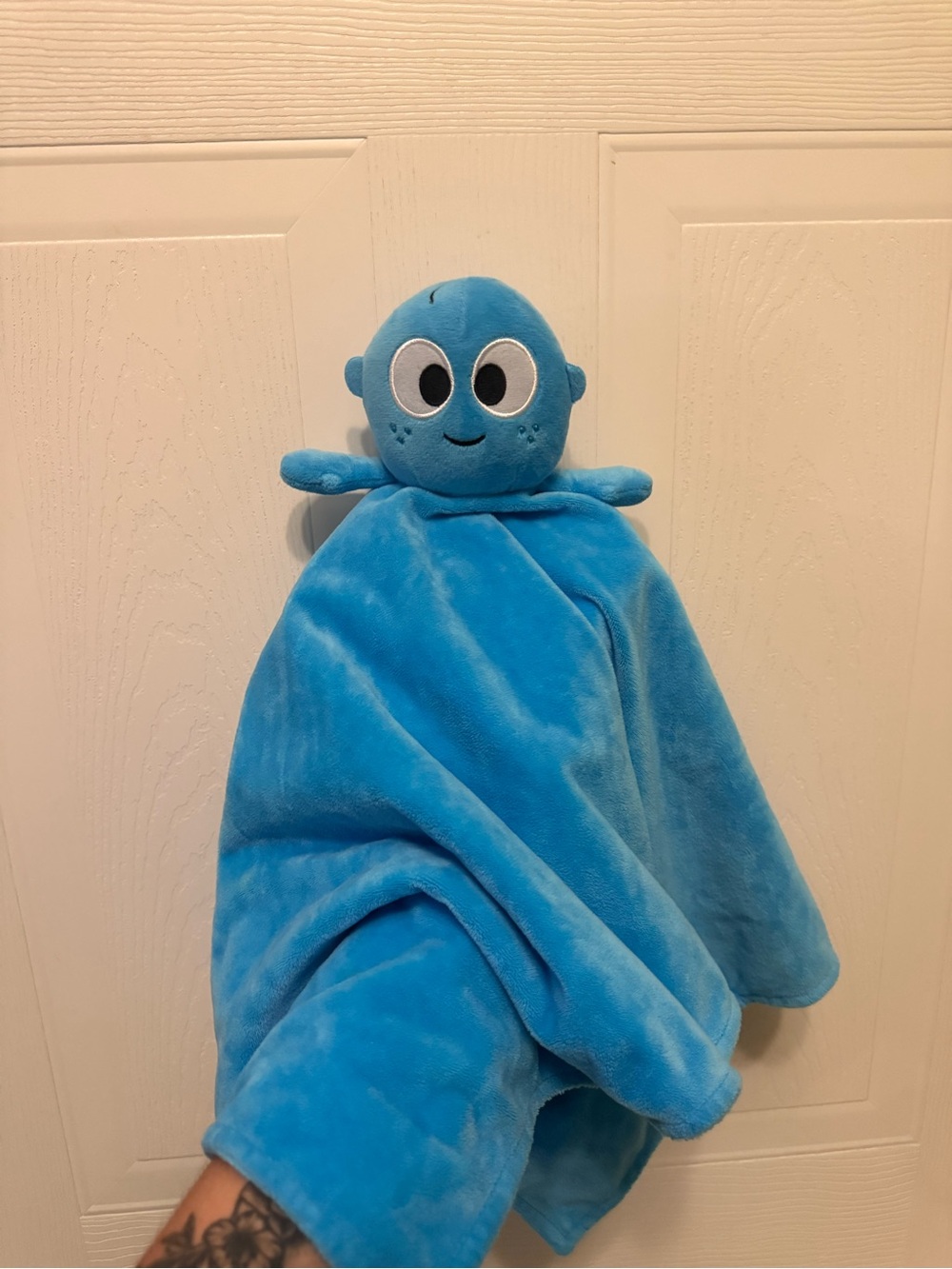Baby First TV GooGoo Lovey Security Blanket Plush Blue 24x25
